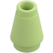LEGO Yellowish Green Cone 1 x 1 with Top Groove (4589)