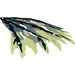 LEGO Yellowish Green Dragon Wing with Black and Dark Blue Streaks (Right) (21747)
