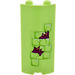 LEGO Geelachtig groen Paneel 2 x 2 x 5 Muur Gebogen met Bricks &amp; Thorns Sticker (30987)