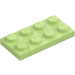 LEGO Vert Jaunâtre Plaque 2 x 4 (3020)