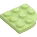 LEGO Yellowish Green Plate 3 x 3 Round Corner (30357)