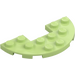 LEGO Gulaktig grønn Plate 3 x 6 Rund Halv Sirkel med UtskjæRing (18646)