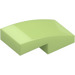 LEGO Gulgrön Backe 1 x 2 Böjd (11477)