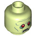 LEGO Yellowish Green Zombie Zeke Minifigure Head (Recessed Solid Stud) (3626 / 22509)