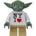 LEGO Yoda jossa ‘NY I Sydän’ ja Harmaa Hiukset Minihahmo