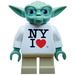 LEGO Yoda with ‘NY I Heart’ and White Hair Minifigure