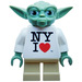 LEGO Yoda mit NY I Love Torso und Weiß Haar Minifigur