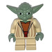 LEGO Yoda med Sandgrøn Skin og hvid Hår Minifigur