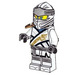 LEGO Zane Gul Hode (Legacy) med gold Rustning Minifigur