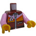 LEGO Zipper Jacket Torso mit Bright Pink Arme (973 / 76382)