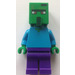 LEGO Zombie Villager s Tmavě azurová Trup Minifigurka