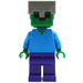 LEGO Zombie mit Dark Lila Beine und Flach Silber Helm Minifigur