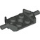 LEGO Dark Gray Plate 2 x 2 with Wide Wheel Attachments (Non-Reinforced Bottom) (6157)