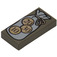 LEGO Dark Gray Tile 1 x 2 with Bag and 10, 20, 30 Coins Pattern with Groove