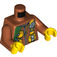 LEGO Dark Orange Jungle Exploration Man Minifig Torso (76382)