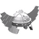 LEGO Medium Stone Gray Minifig Helmet Cap with Wings (60747)
