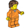 LEGO Prisoner (Male) with Orange Jumpsuit and Medium Dark Flesh Hair Minifigure