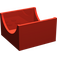 LEGO Red Container Box 4 x 4 x 2 with Hollowed-Out Semi-Circle (4461)