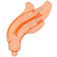 LEGO Transparent Neon Reddish Orange Triple Feather Plume (Compact) (28661 / 64647)