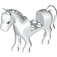 LEGO White Horse with Blue Eyes and Black Eyelashes (45713)