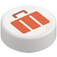 LEGO White Tile 1 x 1 Round with Orange Suitcase (35380 / 109034)
