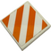 LEGO White Tile 2 x 2 with white and orange safety stripes Sticker with Groove (3068) LEGO White Tile 2 x 2 with white and orange safety stripes Sticker with Groove (3068)