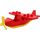 Duplo Flugzeug mit Gelb Unterseite und Gelb Propeller (2159 / 74955)