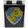 Duplo Black Brick 1 x 2 x 2 with Lion Shield without Bottom Tube (4066 / 42657)