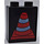 Duplo Black Brick 1 x 2 x 2 with Traffic Cone without Bottom Tube (43202 / 43203)