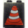 Duplo Black Brick 1 x 2 x 2 with Traffic Cone without Bottom Tube (43202 / 43203)