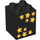 Duplo Black Brick 2 x 2 x 2 with Ten Yellow stars (31110 / 88279)