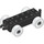 Duplo Noir Voiture Châssis 2 x 6 avec Blanc roues (11248 / 14639)