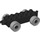 Duplo Black Car Chassis with Medium Stone Gray Wheels (2312 / 14639)