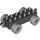 Duplo Black Car Chassis with Medium Stone Gray Wheels (2312 / 14639)