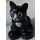 Duplo Black Cat (Sitting) with Whiskers and White Chest (29122)