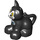 Duplo Black Cat (Sitting) with Yellow Eyes and Blue Bow Tie (38641)