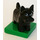 Duplo Negro Perro en Verde Base