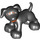 Duplo Negro Perro con Naranja Cara Patches (58057)