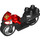 Duplo Black Motorcycle with Spider-Man (Spin) Logo