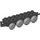 Duplo Black Train Base 2 x 8 with Medium Stone Gray Wheels (59131 / 64671)