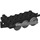 Duplo Zwart Trein Chassis met Dark Stone Grijs Wielen (64665 / 73354)