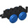 Duplo Black Train Wagon 2 x 4 with Blue Wheels (54804)