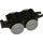 Duplo Black Train Wagon 2 x 4 with Medium Stone Gray Wheels (54804)