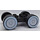 Duplo Black Wheel Base with Black Tires and Silver Wheels (88784)