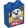Duplo Blue Brick 1 x 2 x 2 with Dog with Food Bowl without Bottom Tube (4066 / 90009)