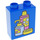 Duplo Blauw Steen 1 x 2 x 2 met Shampoo en Soap Containers zonder buis aan de onderzijde (4066)