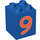 Duplo Blue Brick 2 x 2 x 2 with Number 9 (31110 / 88268)