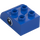 Duplo Blau Stein 2 x 3 mit Gebogenes Oberteil mit Auge mit Groß Weiß Spot (37389 / 37394)