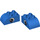 Duplo Bleu Brique 2 x 3 avec Haut incurvé avec Eye avec Petit blanc Spot (10446 / 13858)