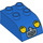 Duplo Blau Backstein 2 x 3 mit Gebogenes Oberteil mit headlights und Gitter  (2302 / 19430)